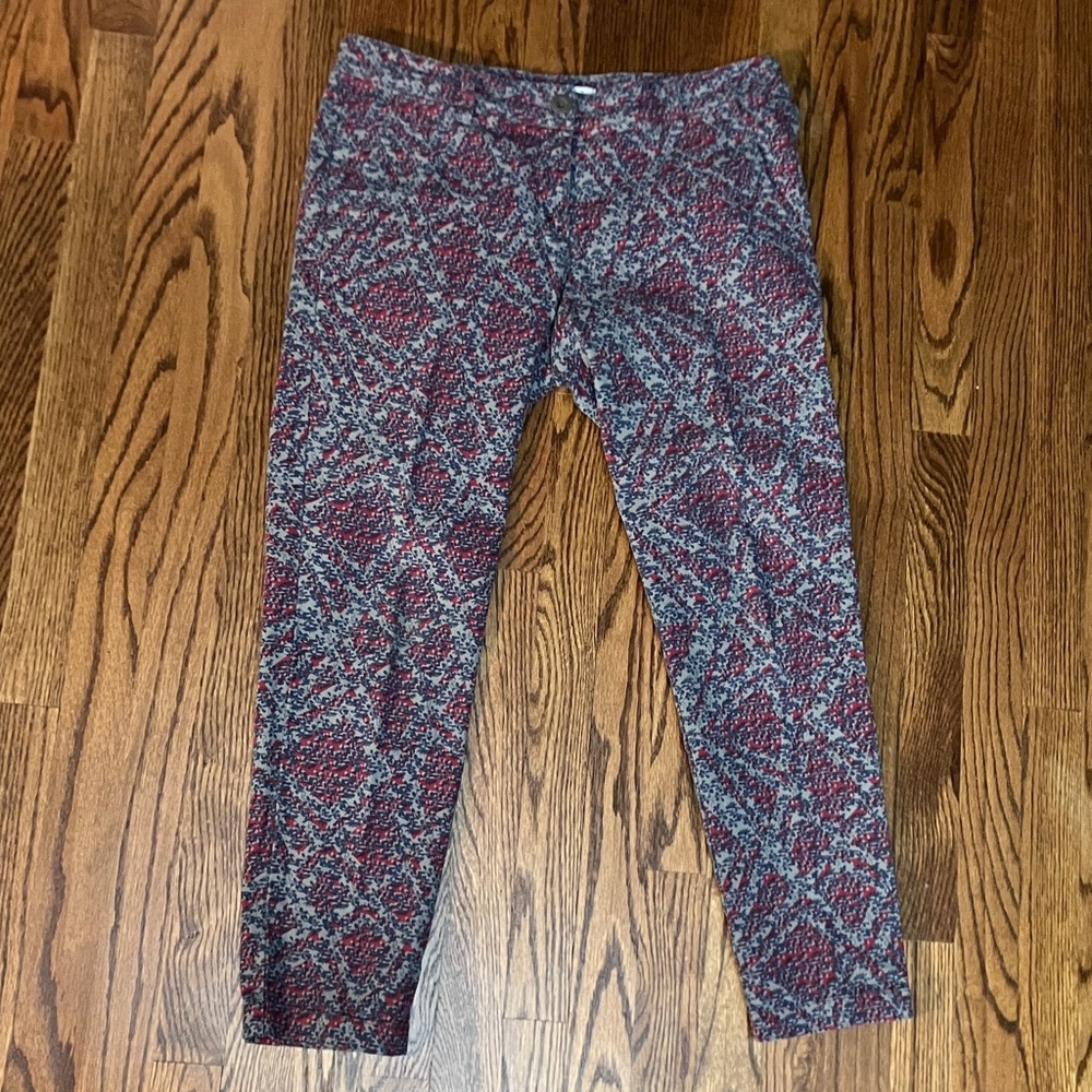 CAbi Palm Beach ankle style 806 size 8 floral fuchsia